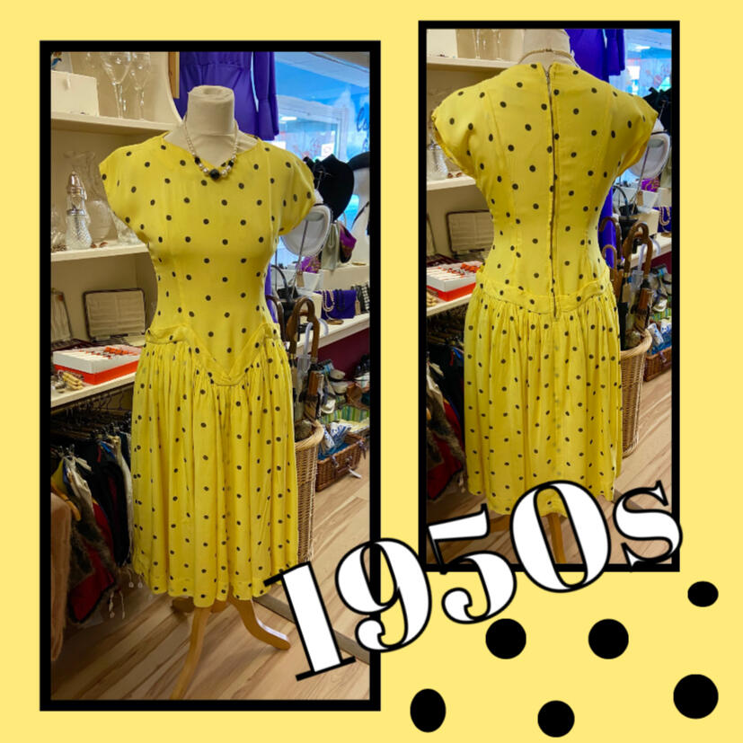 1950s yellow dress
