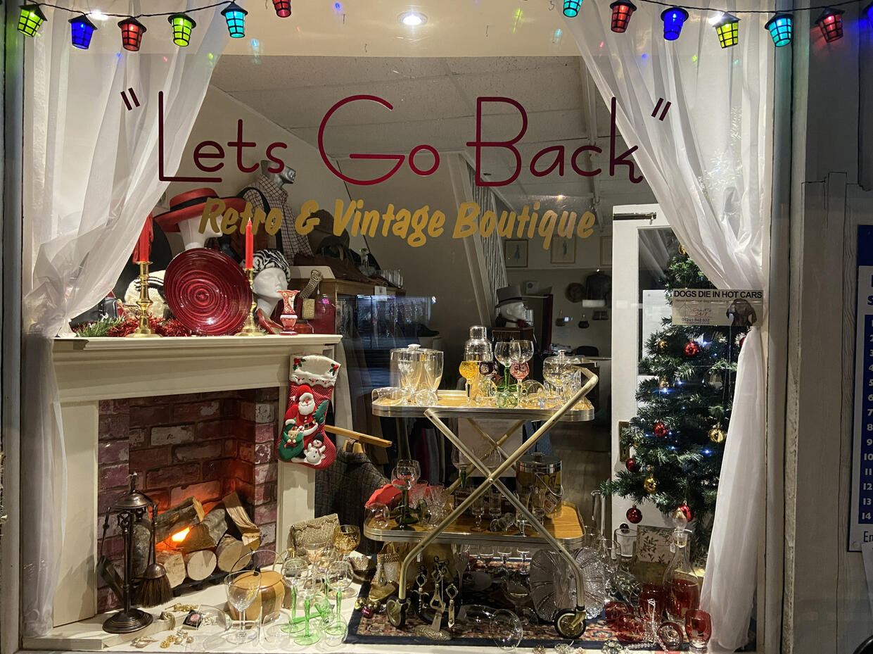 Retro and vintage store front